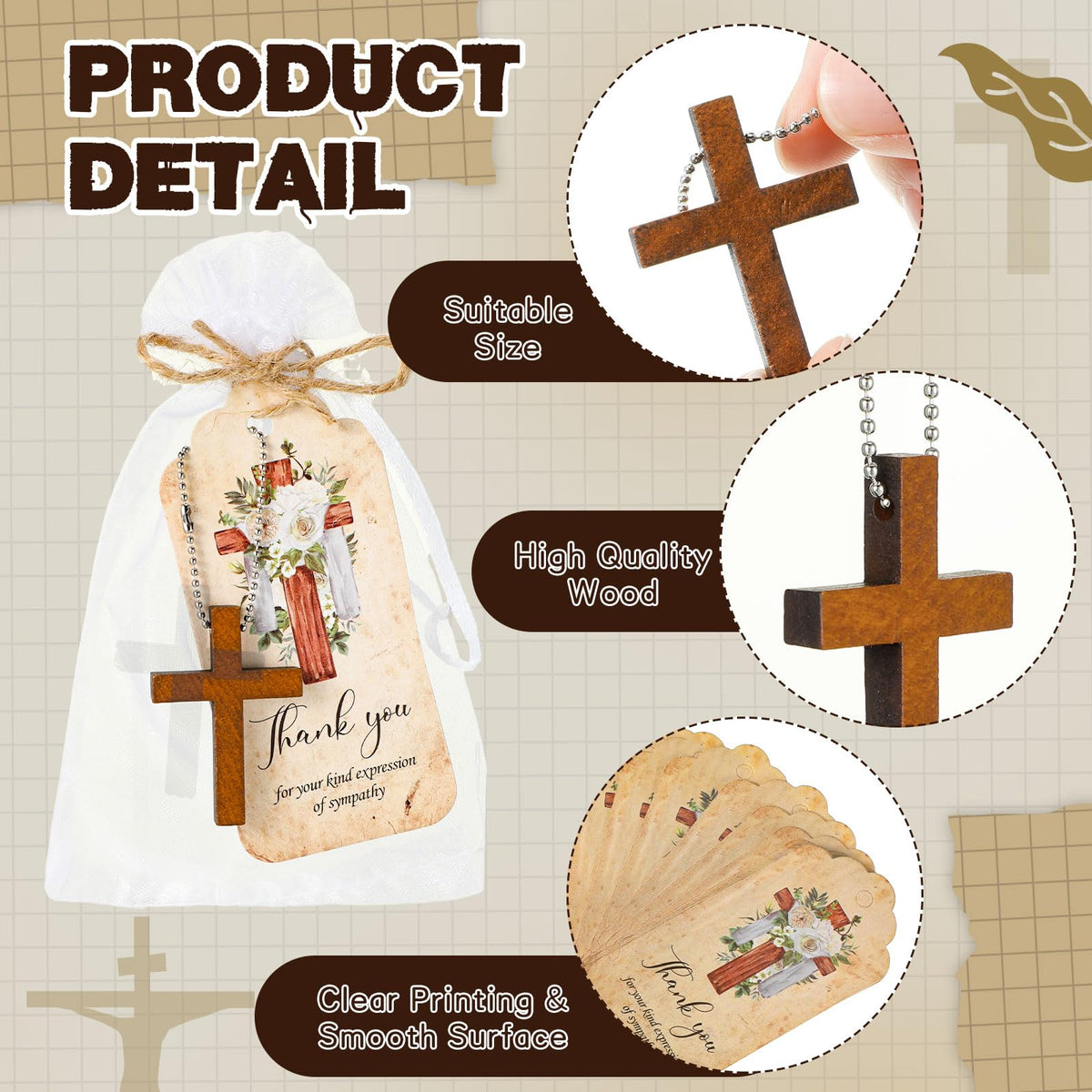 Tradder funeral prayer cards with thank you message and delicate design