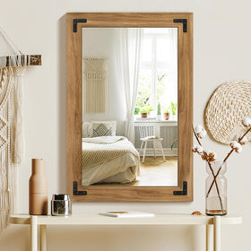 TRAHOME mirror enhances bedroom or bathroom decor with rustic elegance