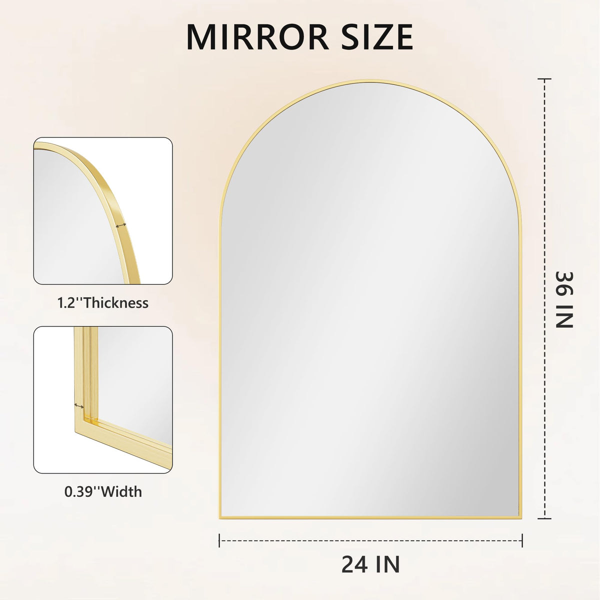 TRAHOME entryway mirror adds decorative appeal to hallways and bedrooms.