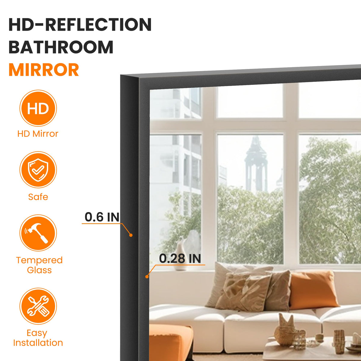 TRAHOME hidden stand enables flexible floor, lean, or wall placement