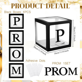 Trandraft prom box transparent plastic for elegant balloon visibility