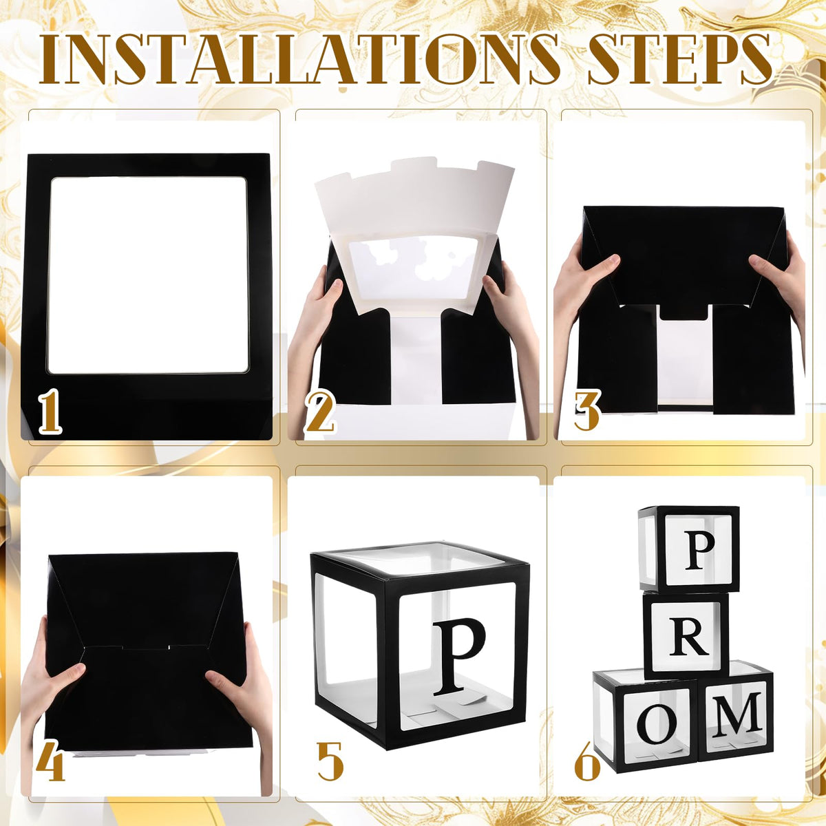 Trandraft prom box decor enhances ambient photos and setup