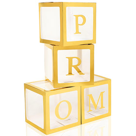 Trandraft prom boxes with letters display balloons clearly for celebrations.