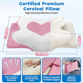 TranquilMoments memory foam pillow adapts to head and shoulders