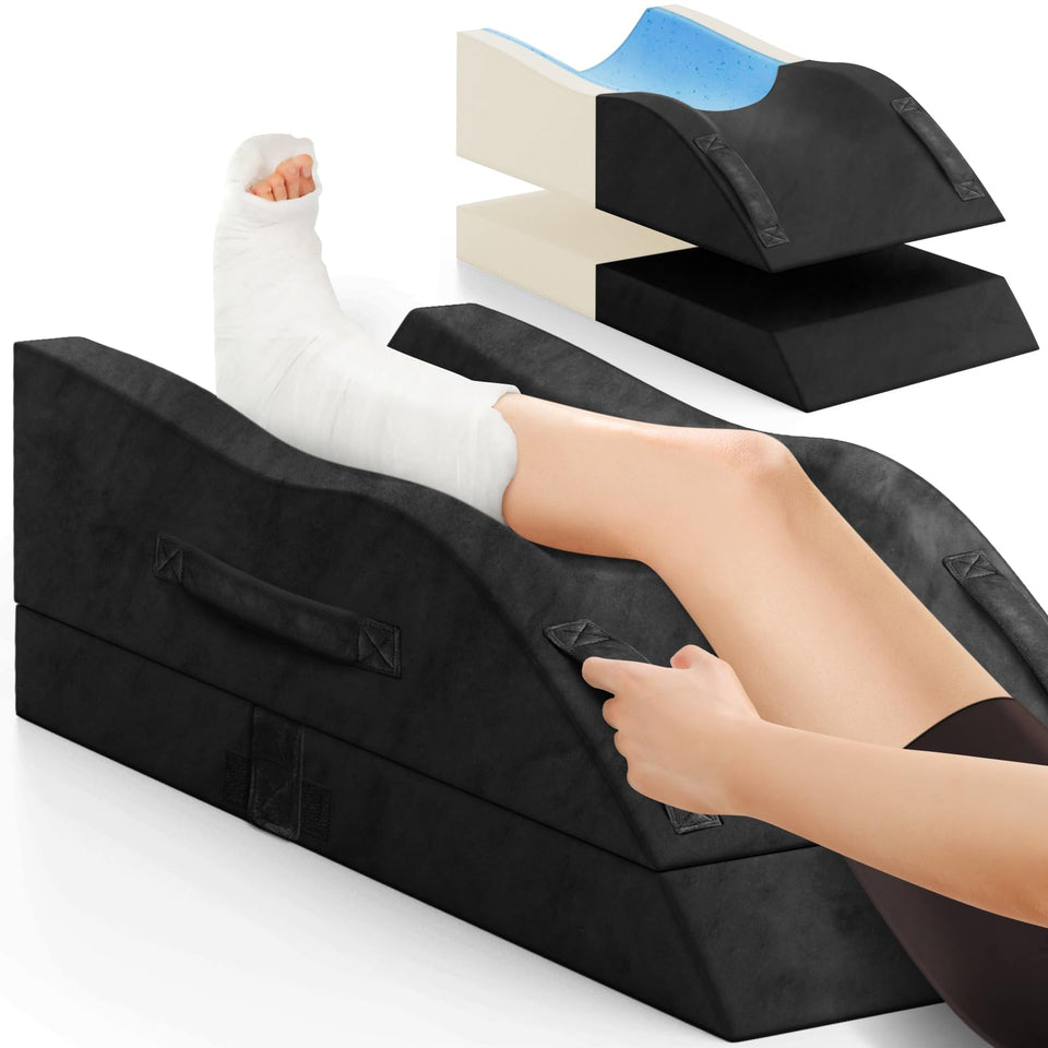 TranquilRelax leg elevation pillow front view for steady leg support during rest.