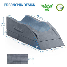 TranquilRelax leg elevation pillow memory-foam top delivers soft comfort with durable shape.