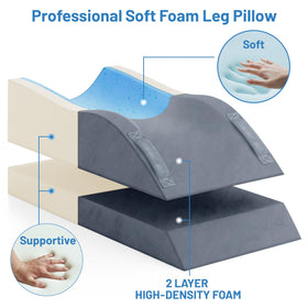 TranquilRelax leg elevation pillow plush breathable cover feels cozy and washable.