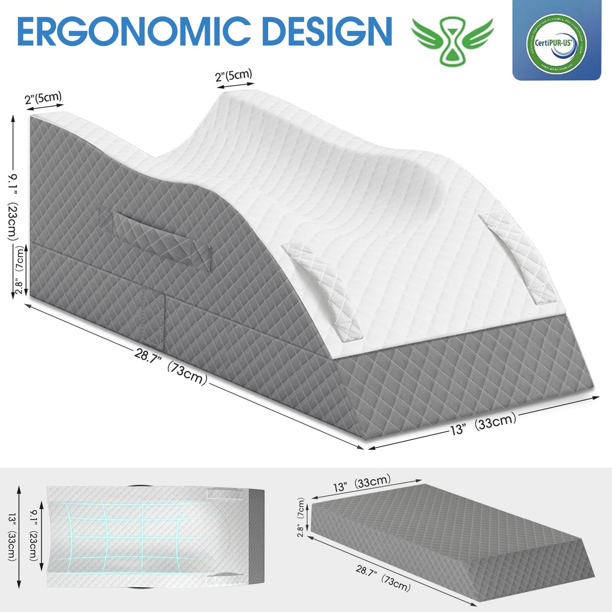 TranquilRelax Memory Foam Leg Wedge delivers cushioned support for comfortable recovery.