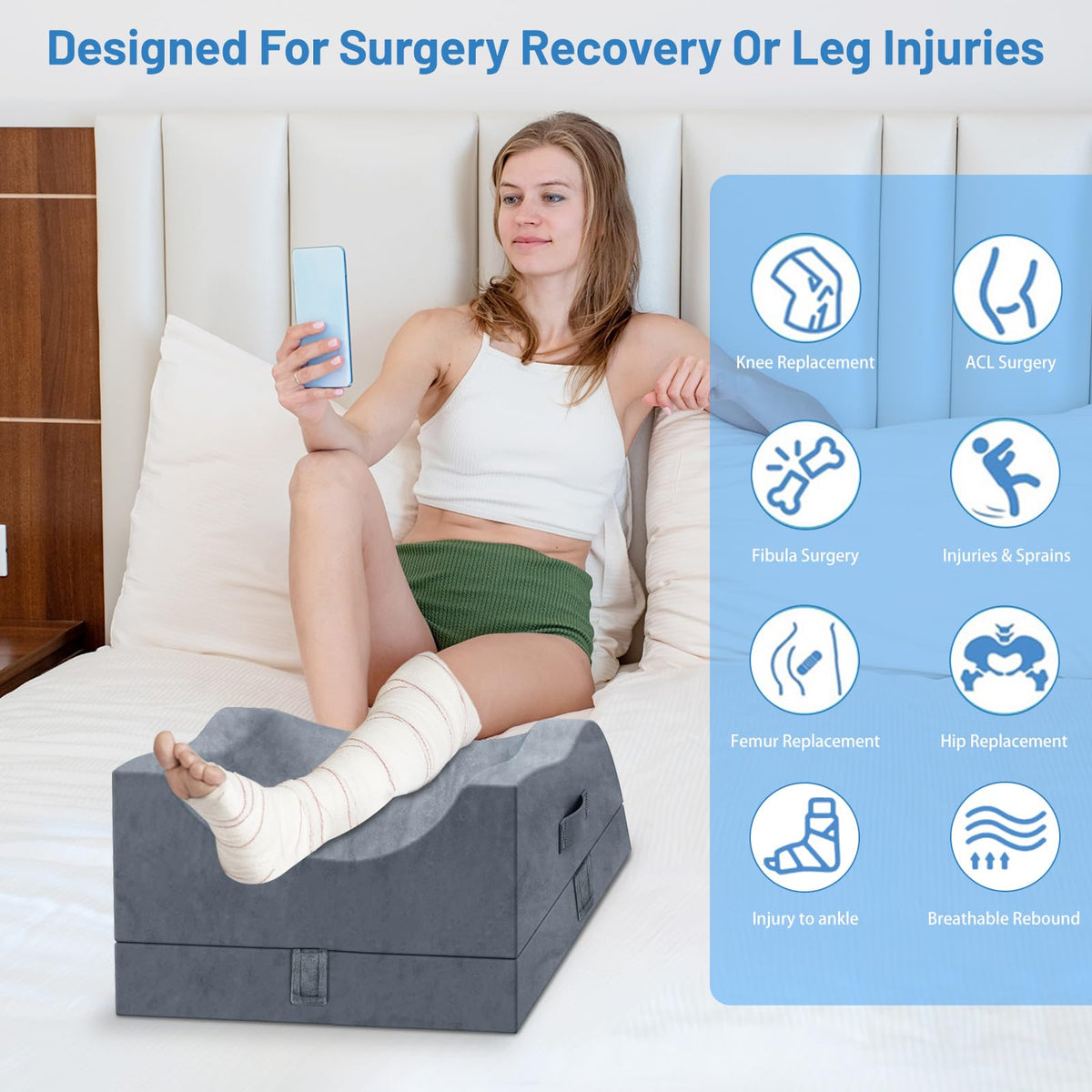TranquilRelax multiple handles aid easy positioning and portability.