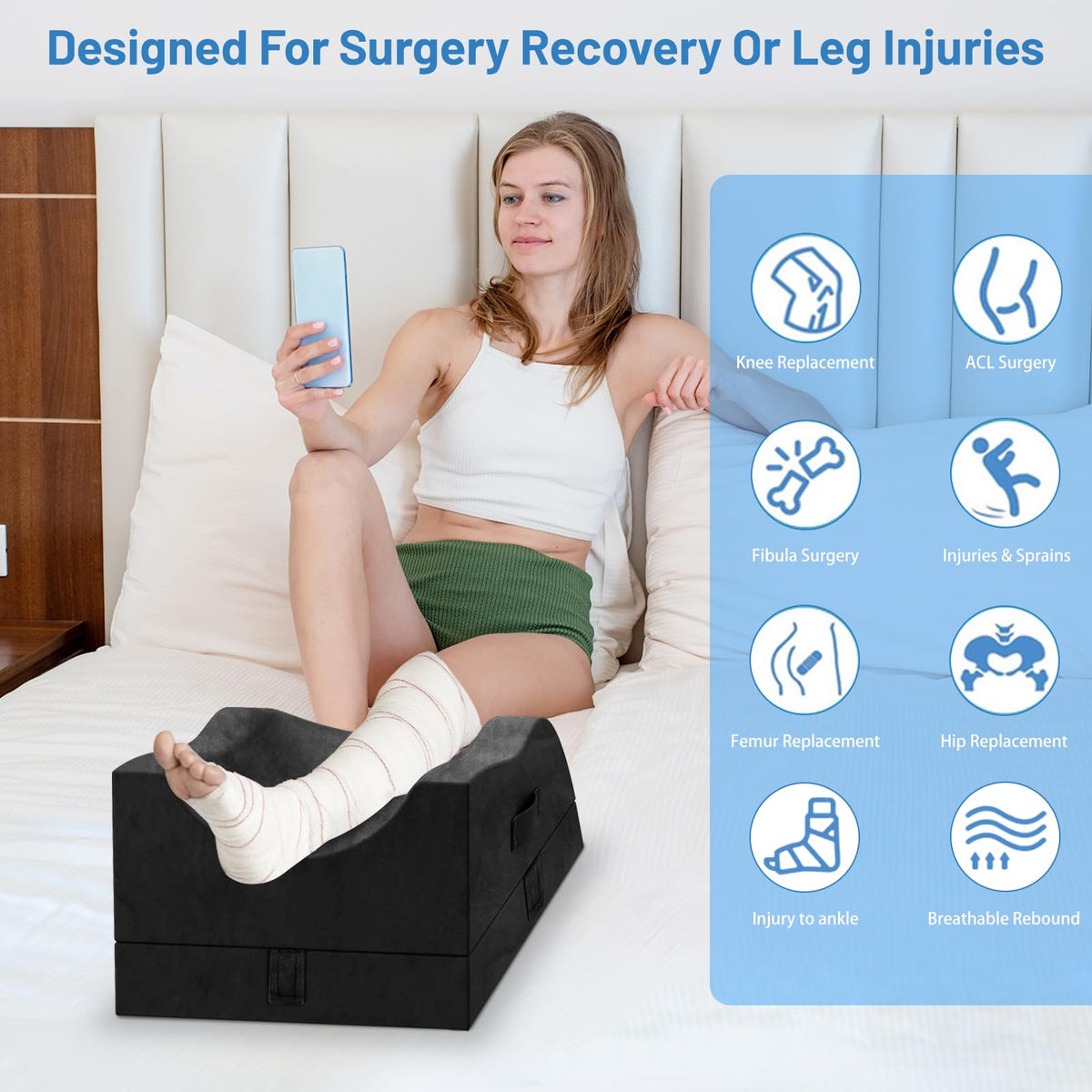 TranquilRelax non-slip bottom prevents movement during sleep and rest.