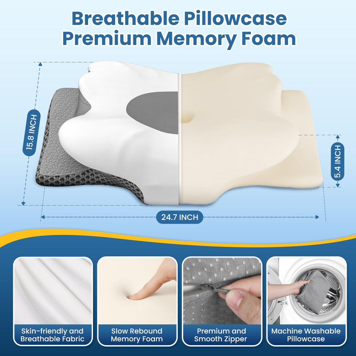 TranquilZone breathable cover keeps surface cool and moisture-wicking