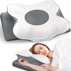 TranquilZone cervical pillow contour supports neck alignment for restful sleep