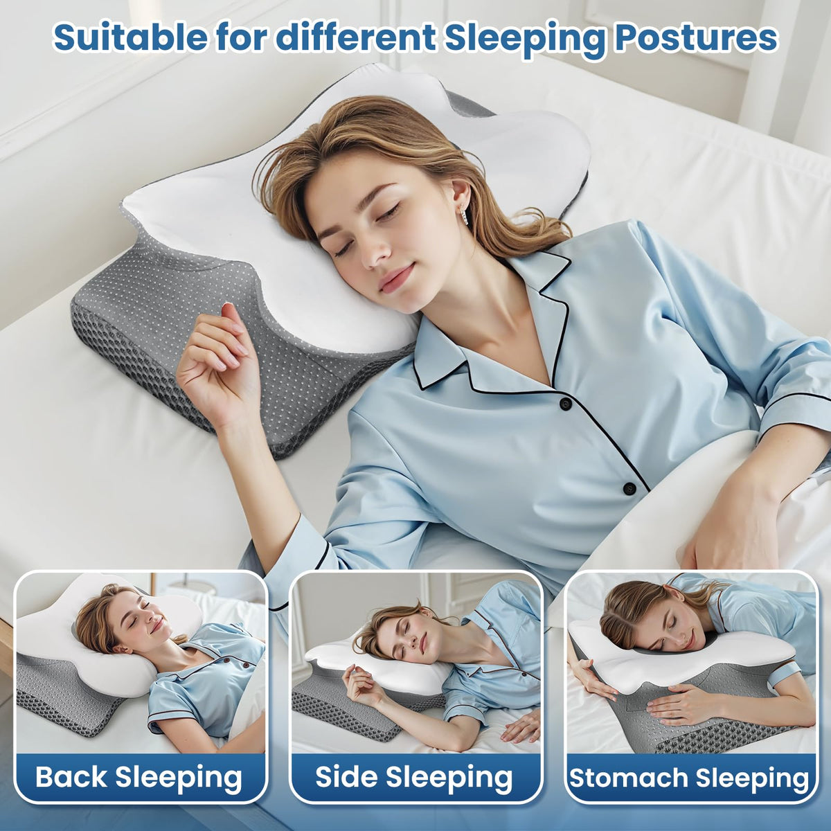 Memory foam core adapts to head and neck for steady support