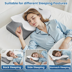 Memory foam core adapts to head and neck for steady support