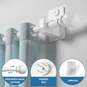 TRAROD adhesive pads applied on tile or glass for damage-free adhesion.