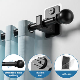 TRAROD adhesive pad attachment demonstrates wall-friendly mounting on smooth surfaces.