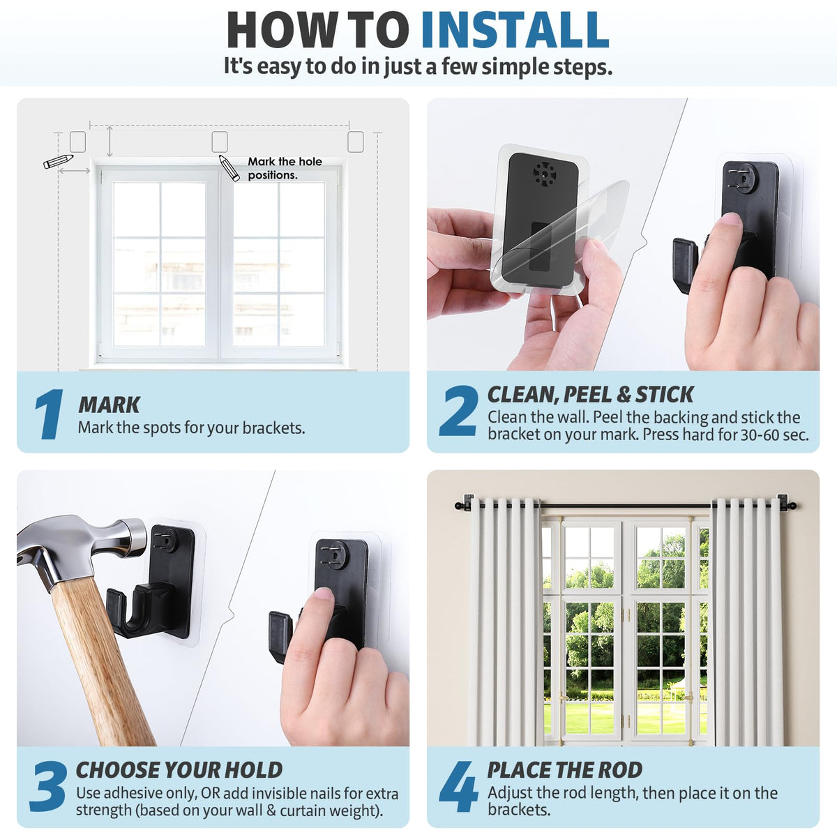 TRAROD black satin finish offers a discreet look for any window.