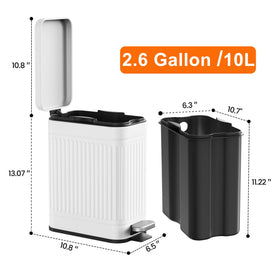 TrashAid 2.6-gallon inner bucket for easy disposal.