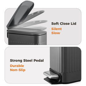 TrashAid soft close lid for quiet operation and minimal disruption