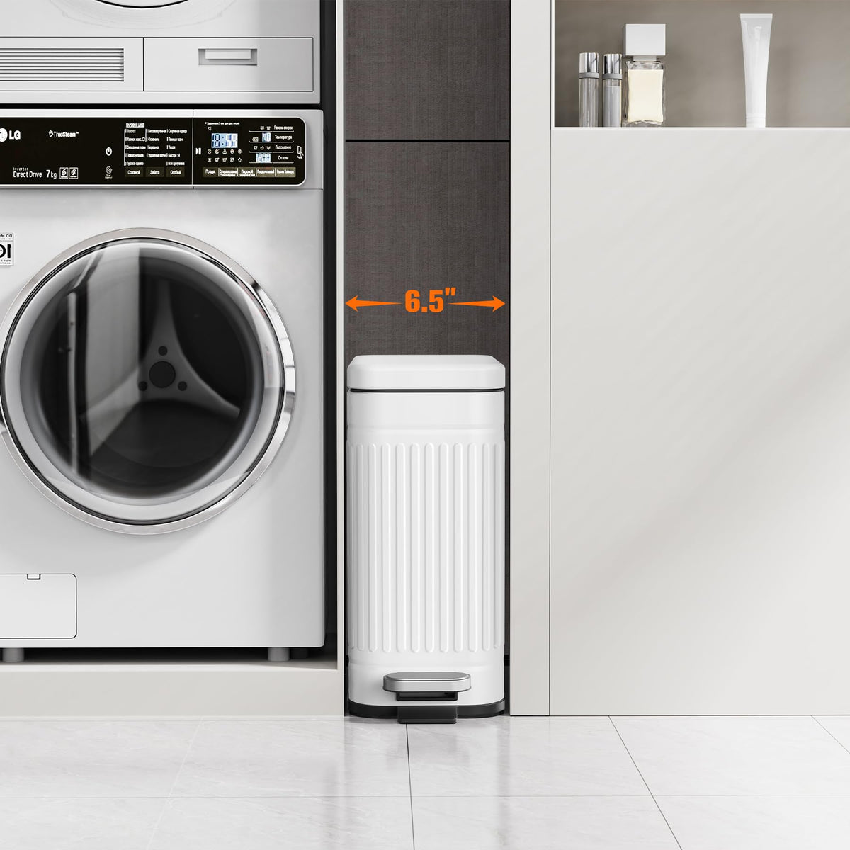 TrashAid stainless steel trash can resists fingerprints and rust.
