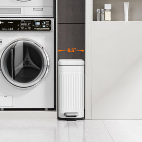 TrashAid stainless steel trash can resists fingerprints and rust.