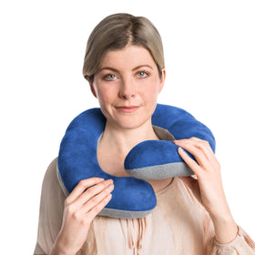No chin drop design supports natural head posture on trips.