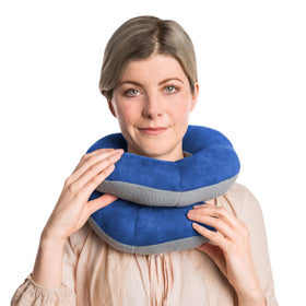 Soft, durable fabric enhances comfort on trains, planes, or cars.