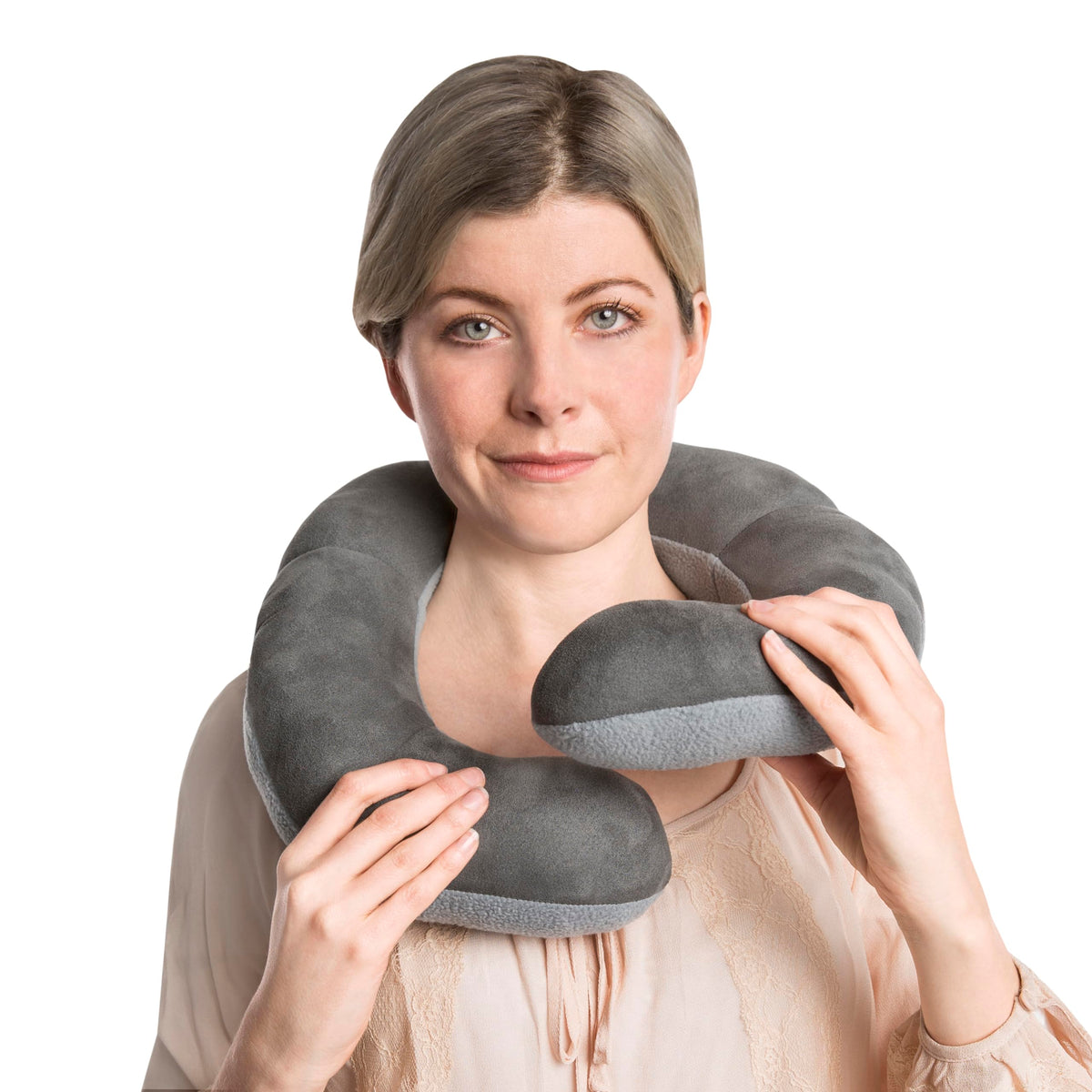 Travelon Deluxe Wrap-n-Rest Pillow soft durable fabric for long-hour comfort
