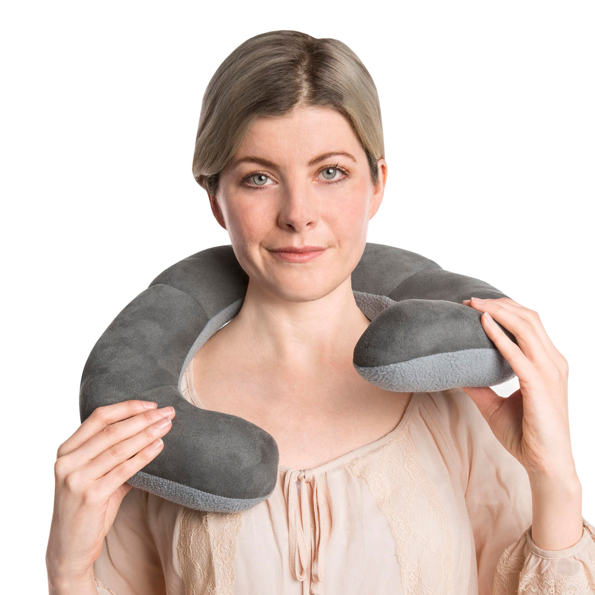 Travelon Deluxe Wrap-n-Rest Pillow U-shape ends interlock to stay in place