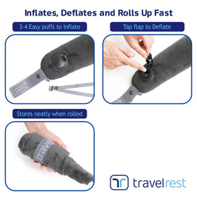 Travelrest portable sleep aid on the go in gray for versatile comfort.