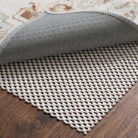 TravLand non-slip rug pad 9x12 front view showing secure grip on hardwood floors