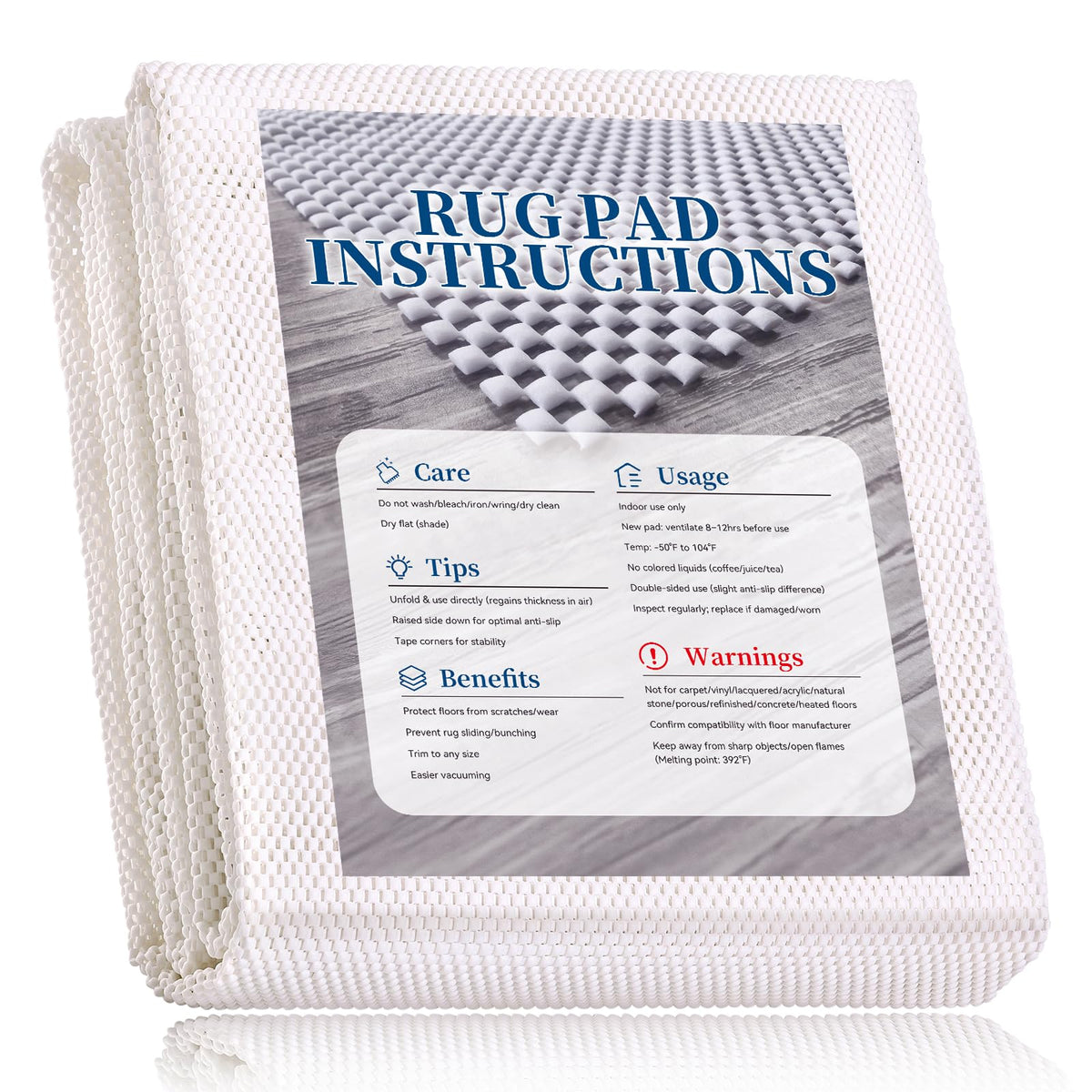 TravLand rug pad 9x12 protecting floor surfaces from scuffs