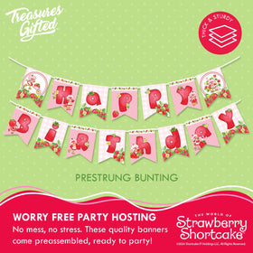 Treasures Gifted Strawberry Shortcake triangle pennants for festive decor