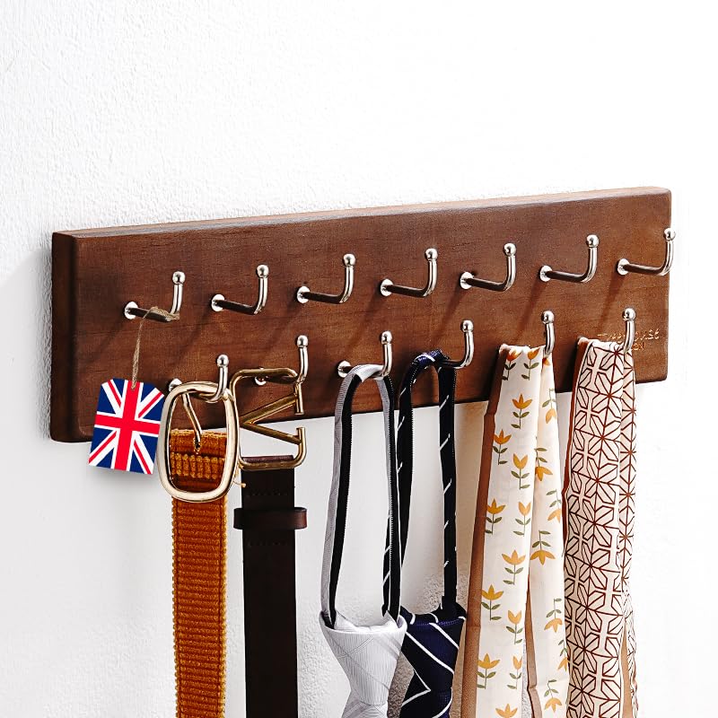 TreeHouse London belt organizer mounted on wall keeps belts neatly visible and accessible.