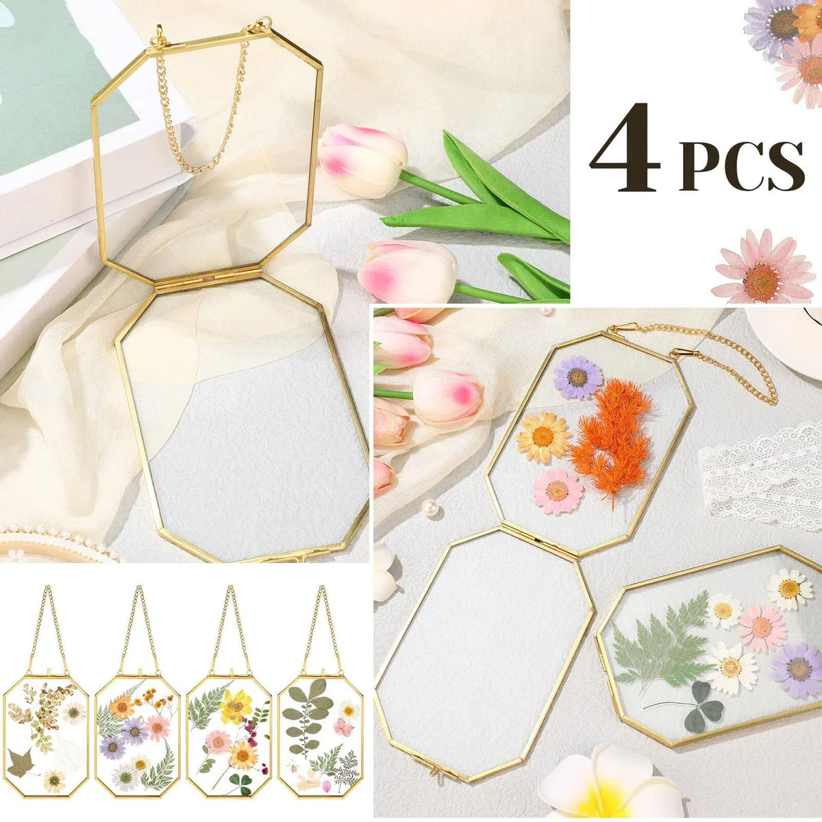 Treela scrapbook photo poster frame with gold finish complements memories and art.