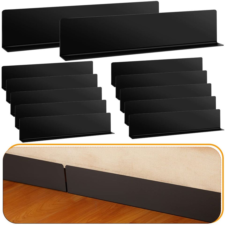 Treela under-couch blocker black side view protects furniture from pet intrusion.