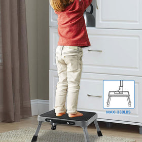 TreeLen 1-Step stool with anti-slip platform for secure footing.