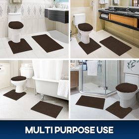 TREETONE absorbent mat in use on a dry bathroom floor with slip-resistant backing.