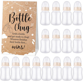 TrelaCo bottle chug game bottles for baby showers offer interactive fun for guests.