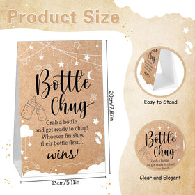 TrelaCo kraft sign for chug game adds a clear visual cue.