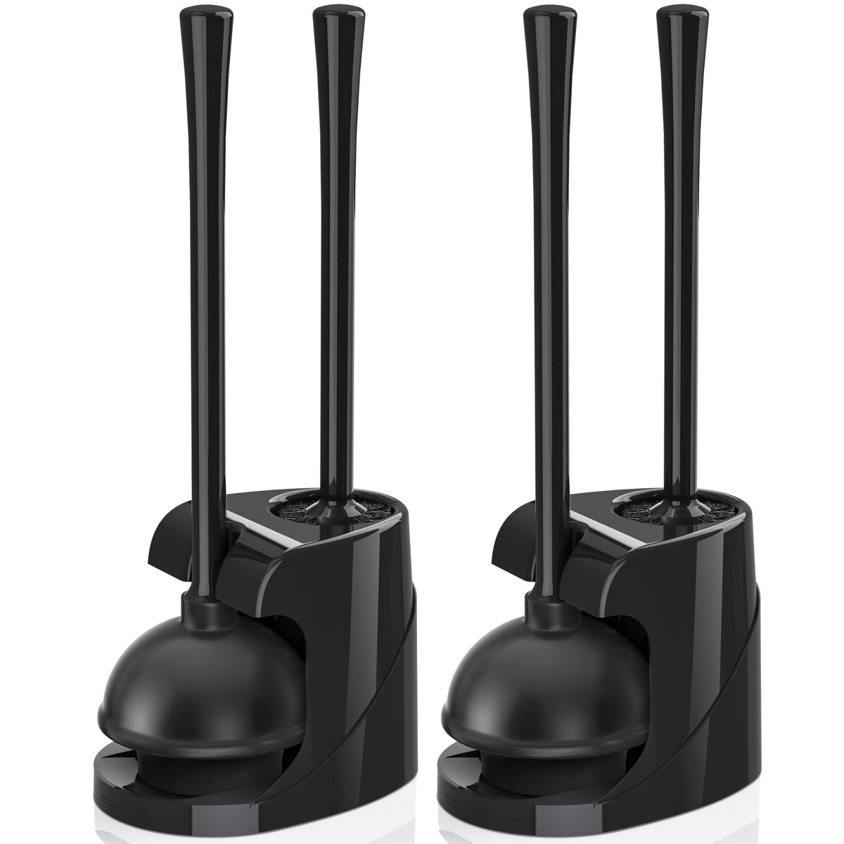 TRENTI toilet plunger and brush set on a modern stand for organized bathrooms