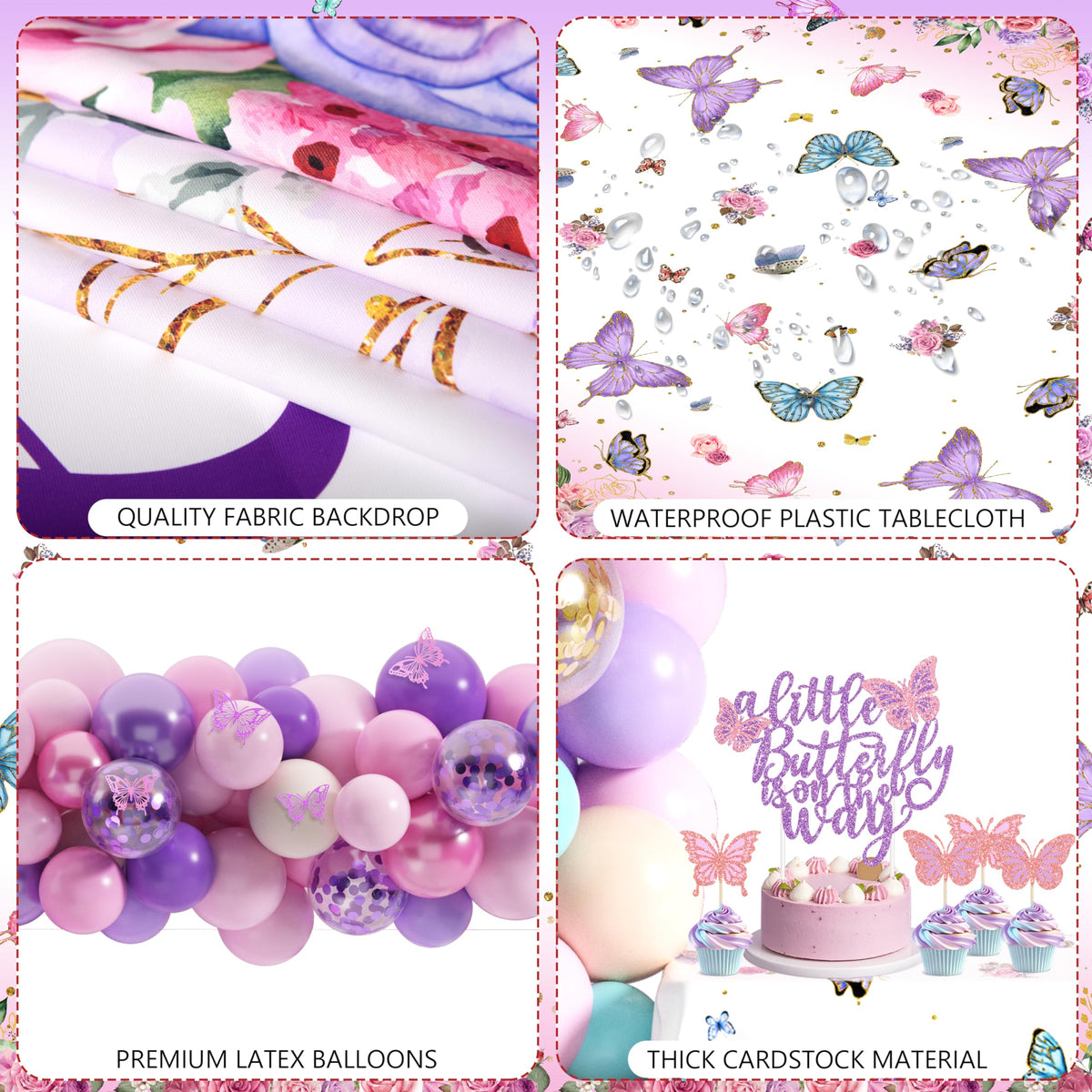 TREWAVE purple butterfly foil balloons elevate the party with a dreamy color pop