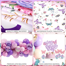 TREWAVE purple butterfly foil balloons elevate the party with a dreamy color pop