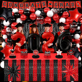 TREWAVE star foil balloons accent grad décor and photo moments