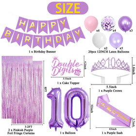 Trgowaul 10th sash for girls adds sparkle and a photo-ready outfit touch.