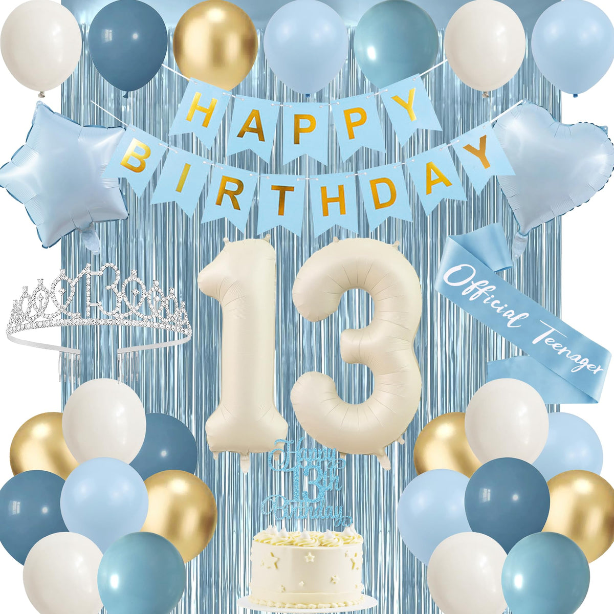 Trgowaul 13th birthday banner adds festive flair for photos
