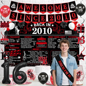 Trgowaul 16th backdrop black red sets dramatic party scene