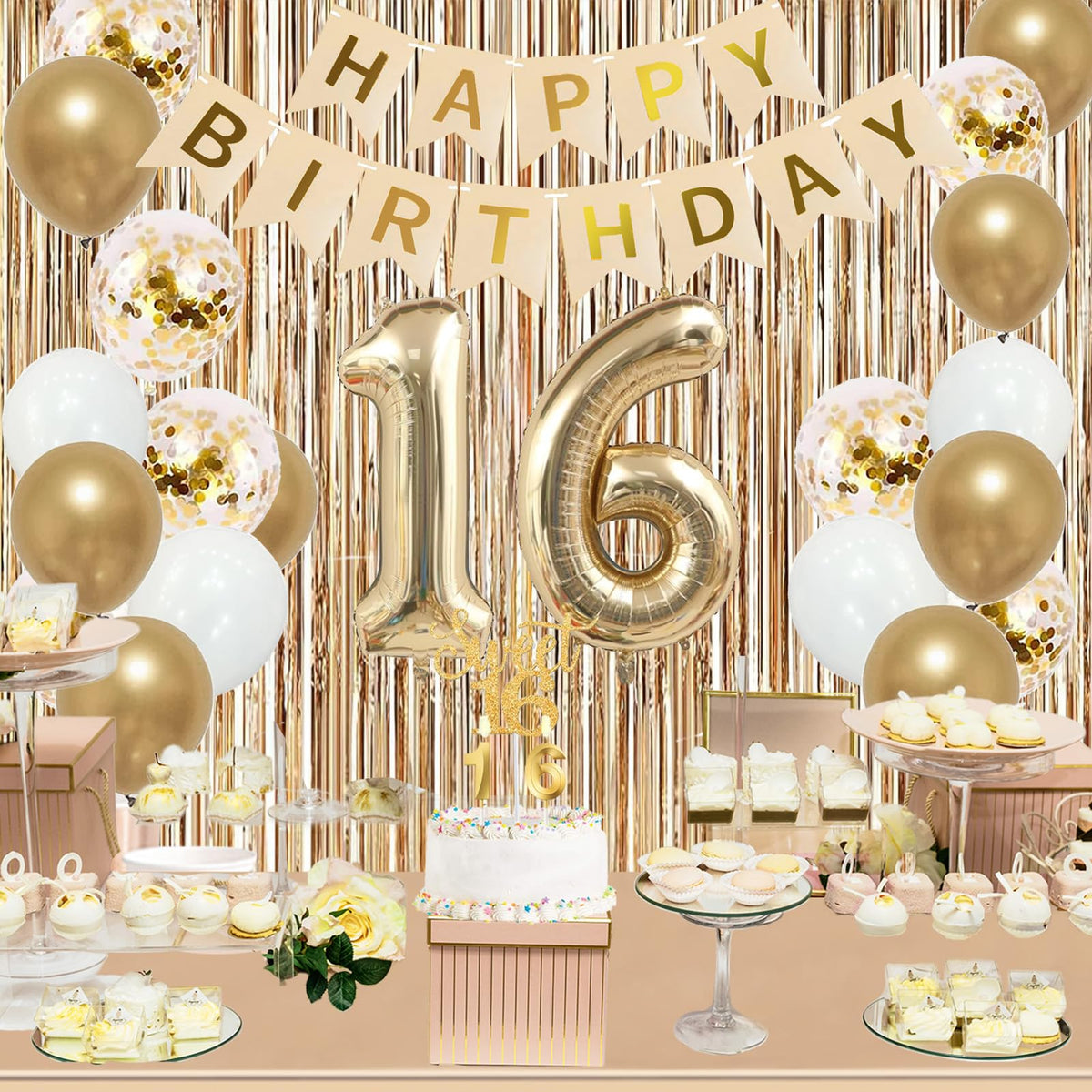 Trgowaul 16th birthday candles set for celebratory lighting