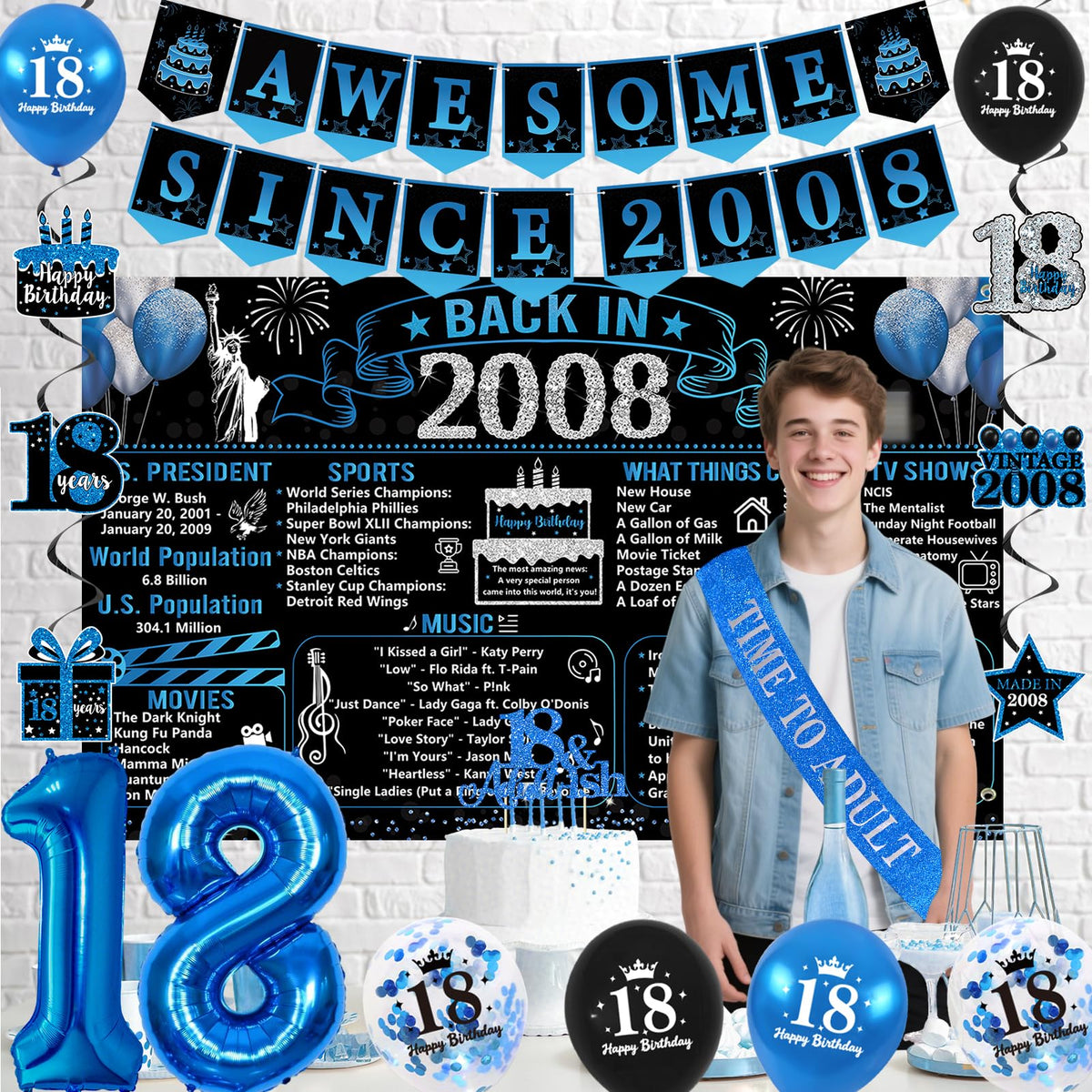 Trgowaul 18th balloons and spirals for quick decorating