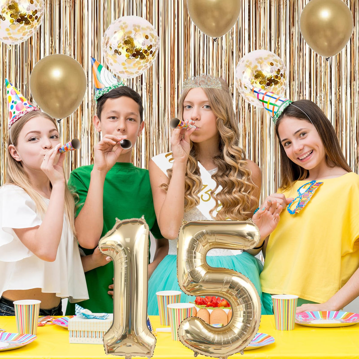 Trgowaul 20pc gold balloons pack enhances party ambiance